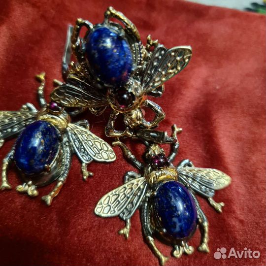 Серебряный комплект от Gem Silver,кольцо и серьги