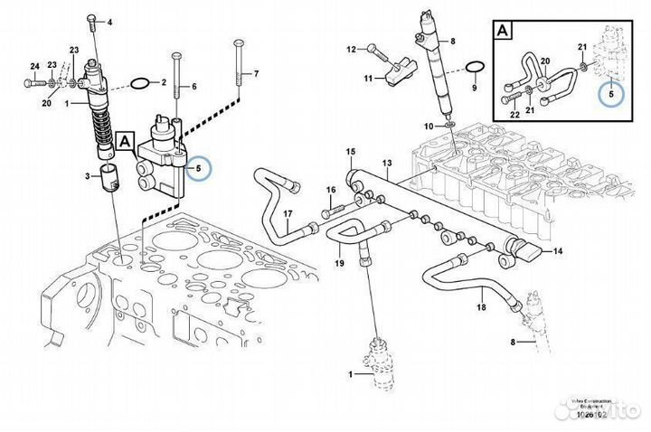 Регулятор давления топлива 21638691 Volvo EC