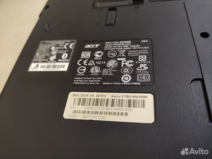 Ноутбук Acer 5738G
