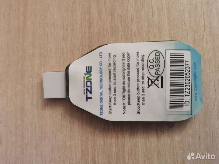Одноразовый регистратор температуры USB