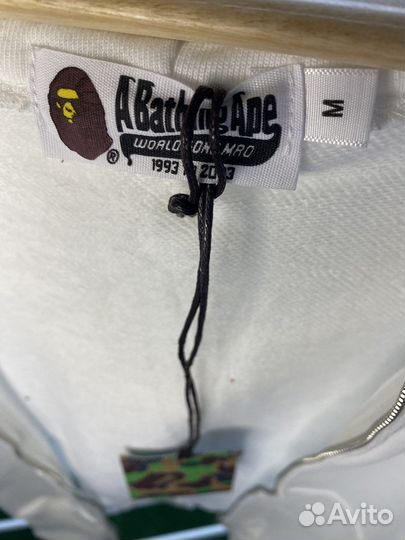Зип Худи Bape белая