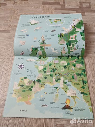 Новая Мой первый атлас мира с наклейками