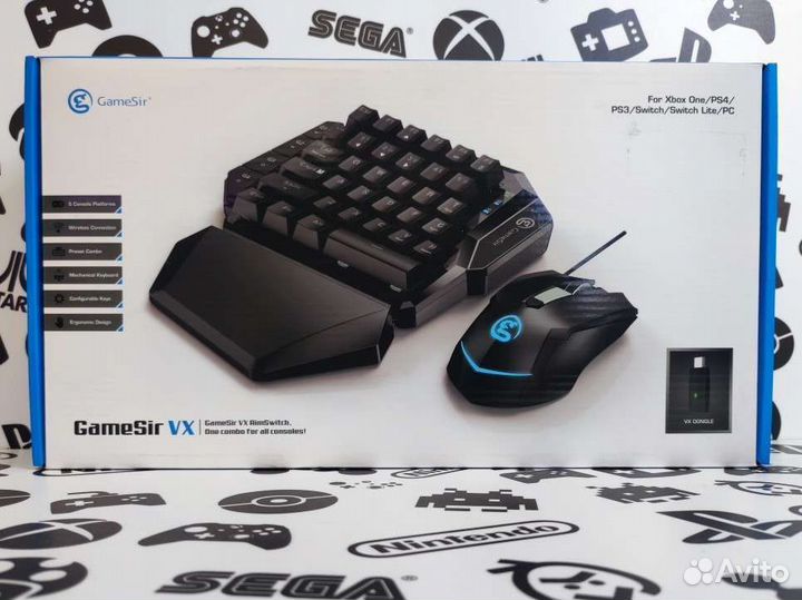 Клавиатура и мышка Gamesir для Xbox/PS4/PS3/PC/Swi