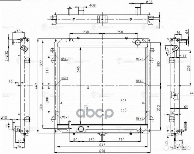 Радиатор газон Next с двиг. Cummins LRc0343 L