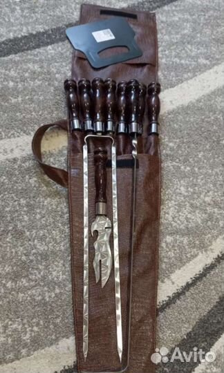 Шампура в кожаном чехле