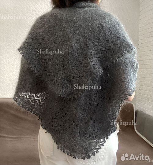 Пуховый платок ручной работы, 228