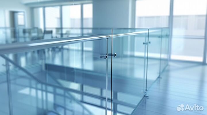 Стеклянное ограждение под кдюч