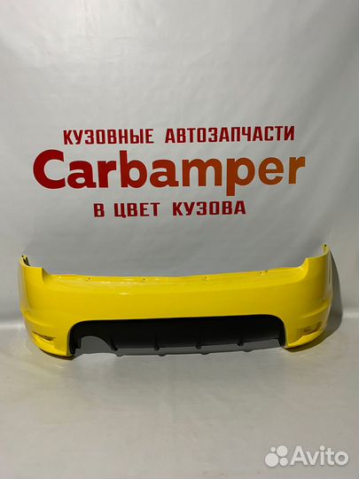 Задний бампер Калина Спорт цвет желтый 222