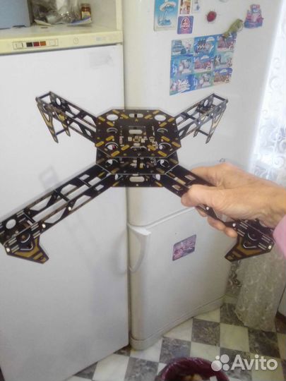Карбоновая рама коптера силовой платой под камеру