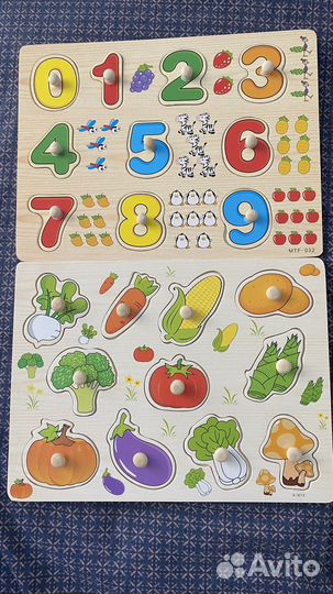 Развивающие деревянные игрушки. Игра вкладыш