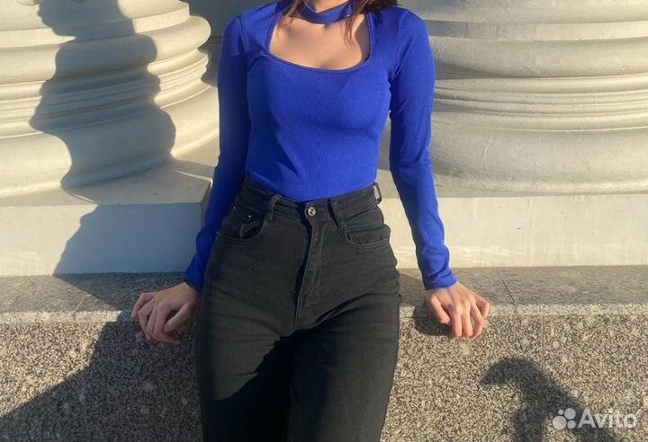 Кофта с чокером женская