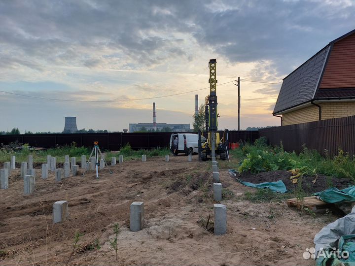 Сваи жб / Фундамент на жб сваях / Забивка свай