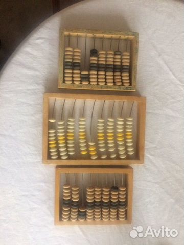 Счеты ретро детские деревянные