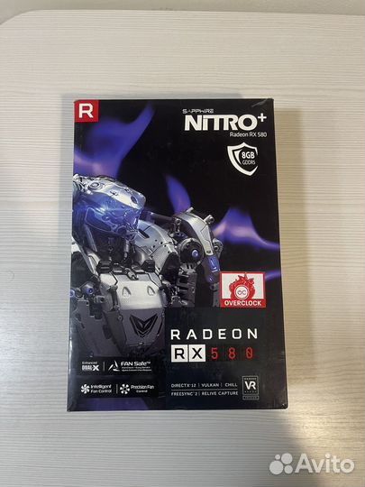 Видеокарта Radeon Sapphire RX580 Nitro+ 8gb
