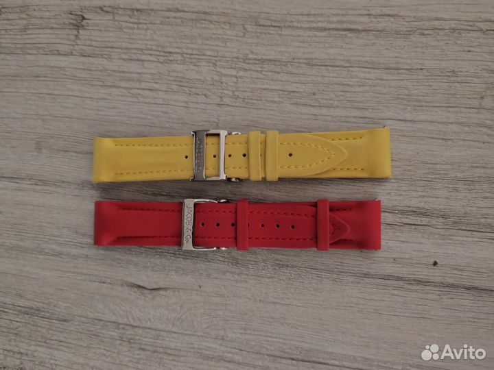 Ремешок JacobCo 22 Jacob&Co красный жёлтый