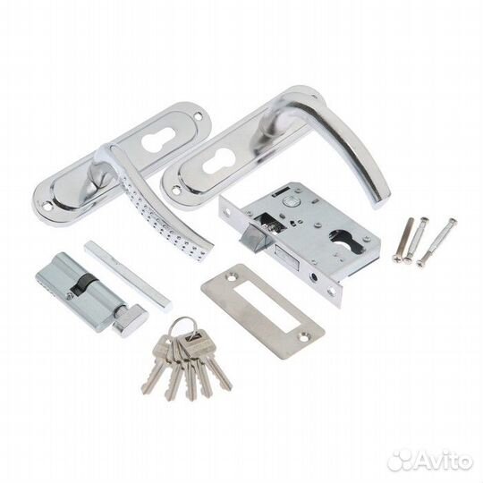 Замок врезной стандарт 132-50В CP с вертушкой, с р