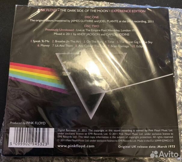 Pink Floyd Dark Side Of The Moon 2 CD Experience