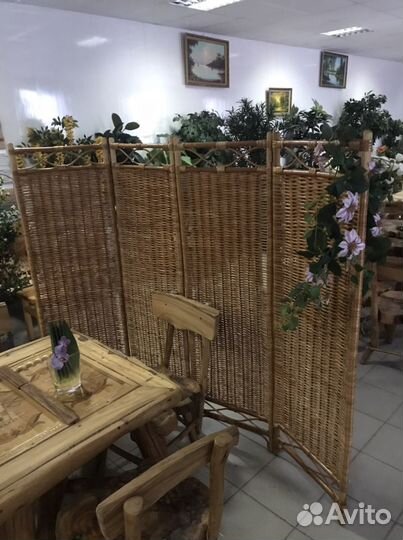 Ширма плетеная из лозы