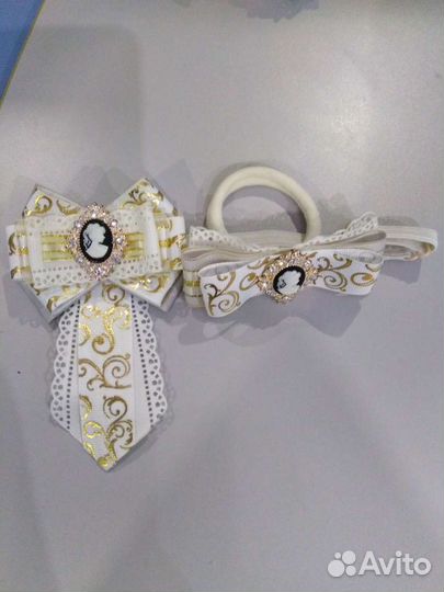 Украшение для волос. Галстук+ бантик