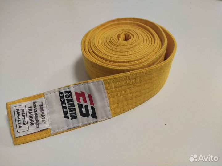 Пояс для единоборств желтый