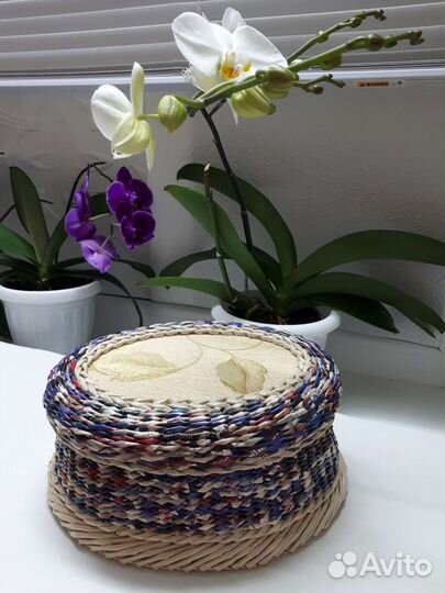 Шкатулка для украшений,ручная работа,плетеная