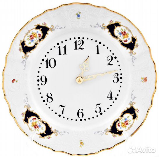 Часы из чешского фарфора Бернадот