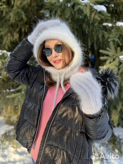 Капор капюшон вязаный