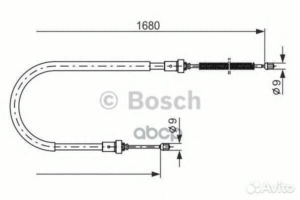 Трос ручного тормоза 1987477955 Bosch