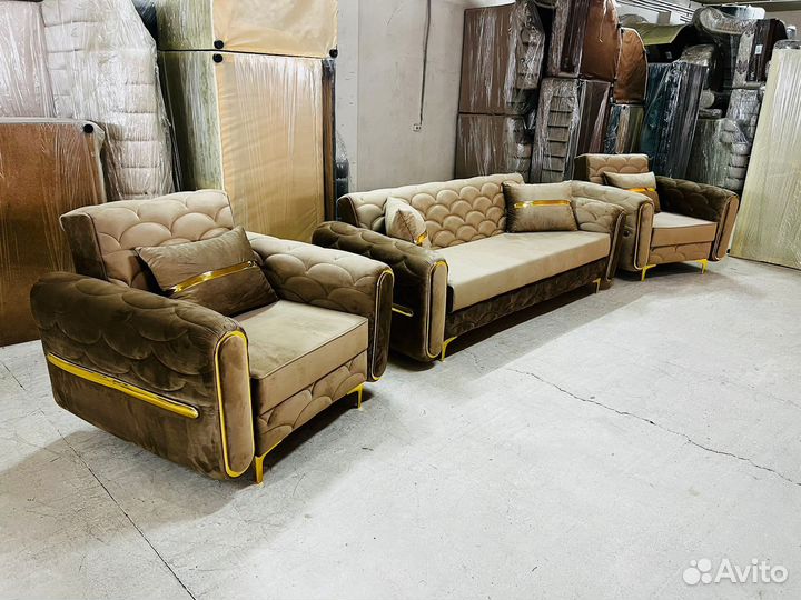Диван и 2 кресла 