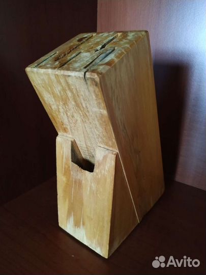 Подставка для ножей б. у., 13*6,5*19см, дерево