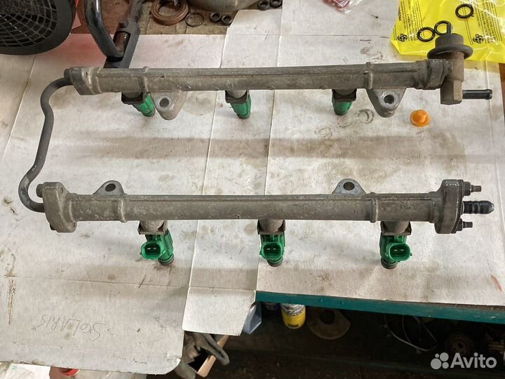 Топливная рампа, топливные форсунки Hyundai Sonata