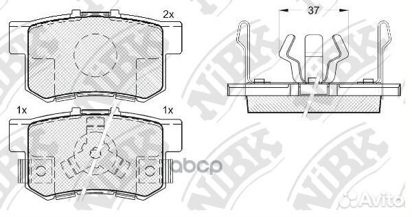 Колодки тормозные honda accord 2.0-2.4 АКПП 08