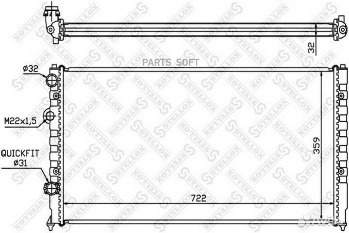 Радиатор VW Passat 1.6i-2.9i 93-96