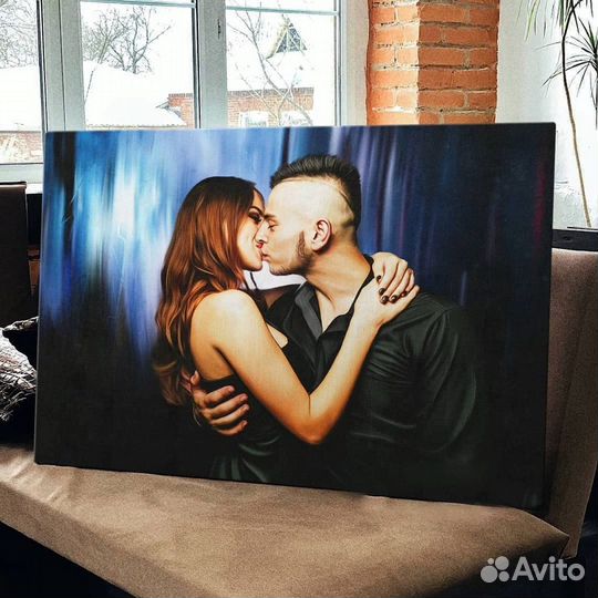 Портрет на холсте мужчине в подарок