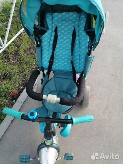 Детский велосипед трехколесный с ручкой бу