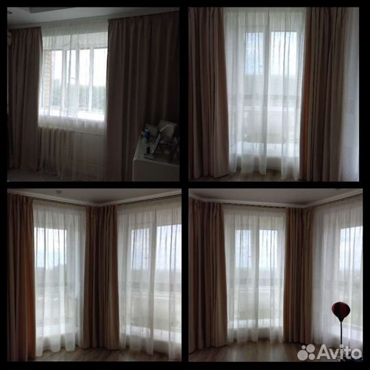 Стирка глажка штор и тюлей