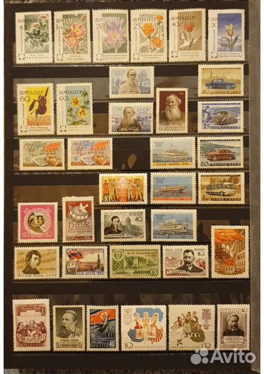 1960-61-62 полные годовые наборы марок и блоков сс