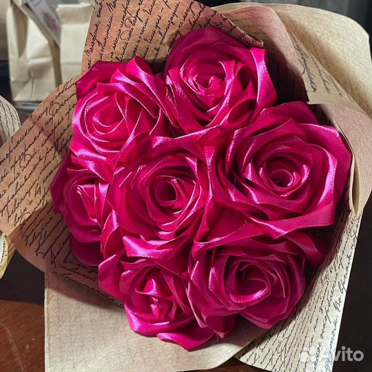 Букет из атласных лент