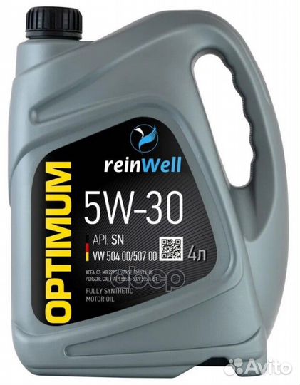 Моторное масло ReinWell 5W-30 504/507 4л 4954