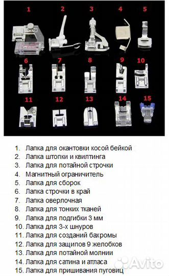 Лапка для швейной машинки