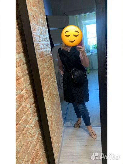 Жилетка пальто стеганая