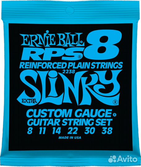 Ernie Ball 2238 комплект струн RPS8 Extra Slinky