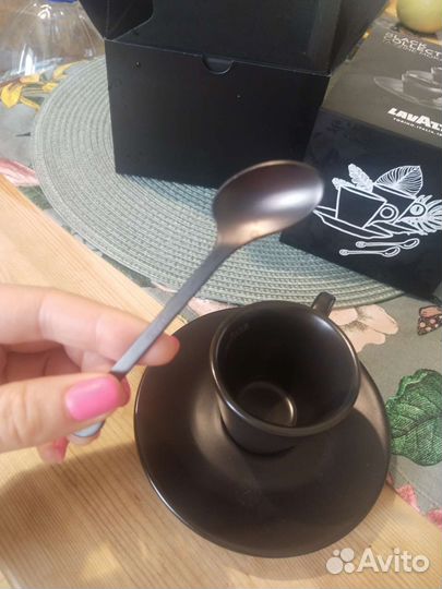 Чашка для эспрессо+ ложка 2 пары