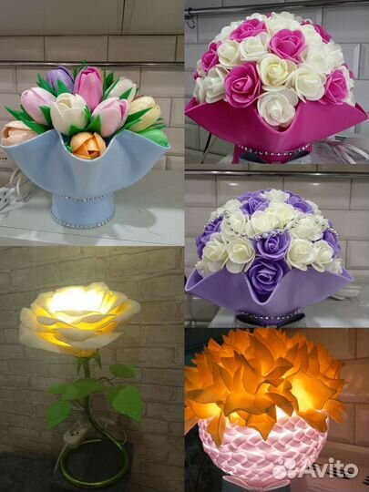 Ночник светильник букет ручная работа
