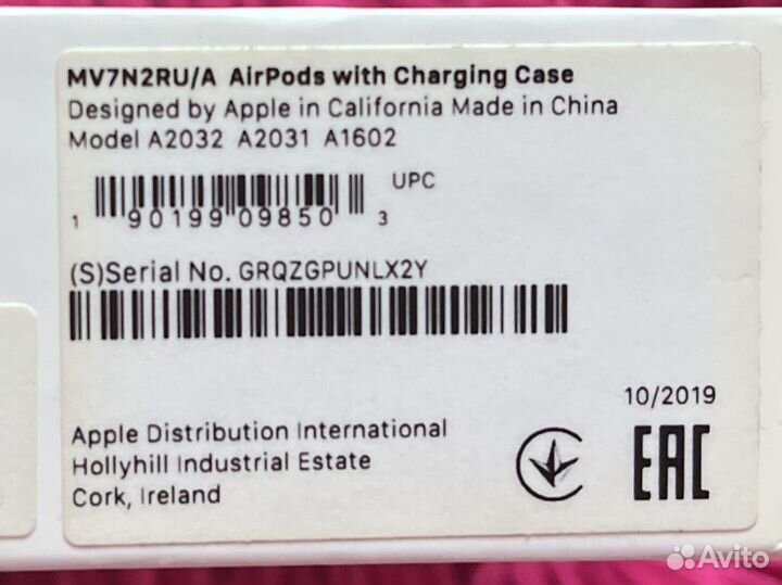 Наушники apple airpods 2