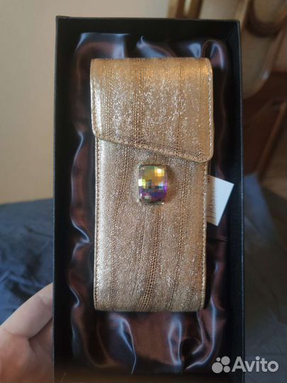 Футляр для очков кожа Сваровски