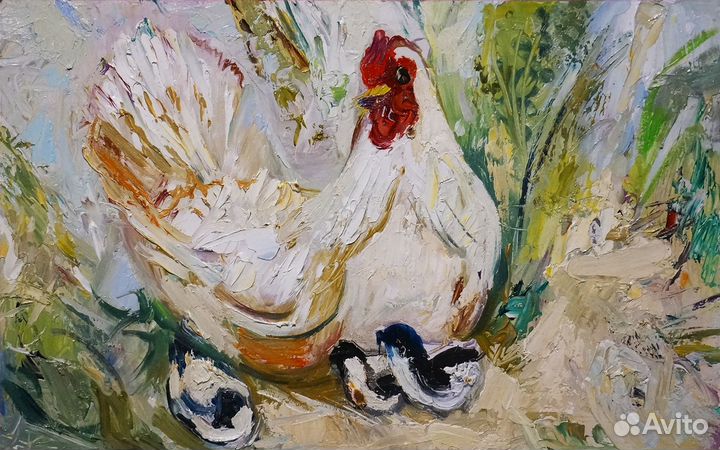 Картина Петух и Курица Деревенский Сюжет