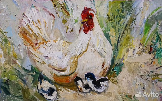 Картина Петух и Курица Деревенский Сюжет