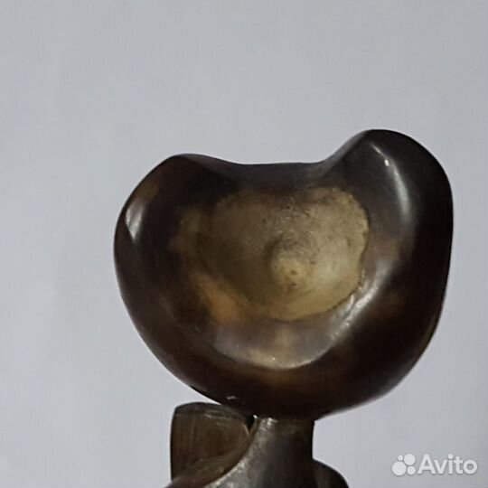 Игрушка СССР мишка сувенир медведь из рога кости