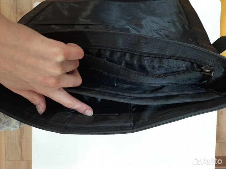 Мужской кожаный портфель Stevens